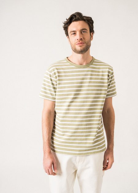 Guérande Striped T-Shirt – cotton (AMANDIER/NEIGE)