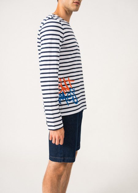 Minquiers Sailor Striped Shirt – SAINT JAMES x Soma (NEIGE/MARINE/BASKET)