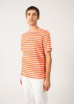 Levant short sleeve striped sailor shirt - regular fit, in light cotton (BASKET/NEIGE)